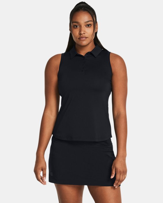เสื้อโปโลแขนกุด UA Playoff สำหรับผู้หญิง in Black image number 0